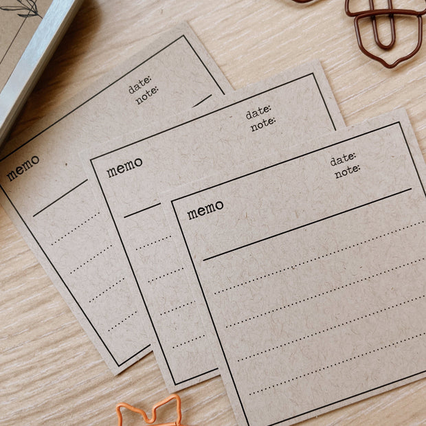 Memo Note Cards