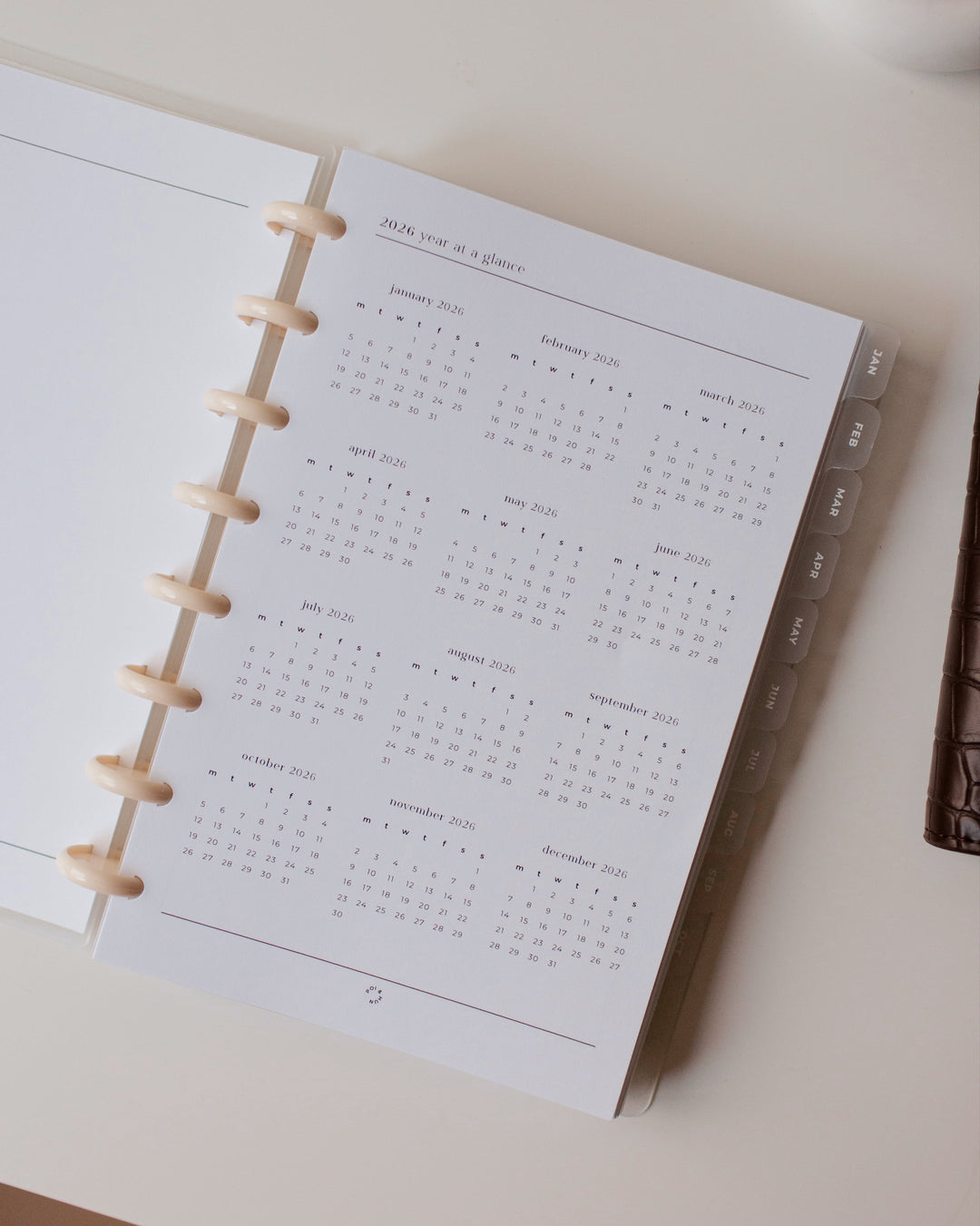2026 Month On 2 Pages + Week On 2 Pages (Separate Months) Planner Inserts | Original Collection