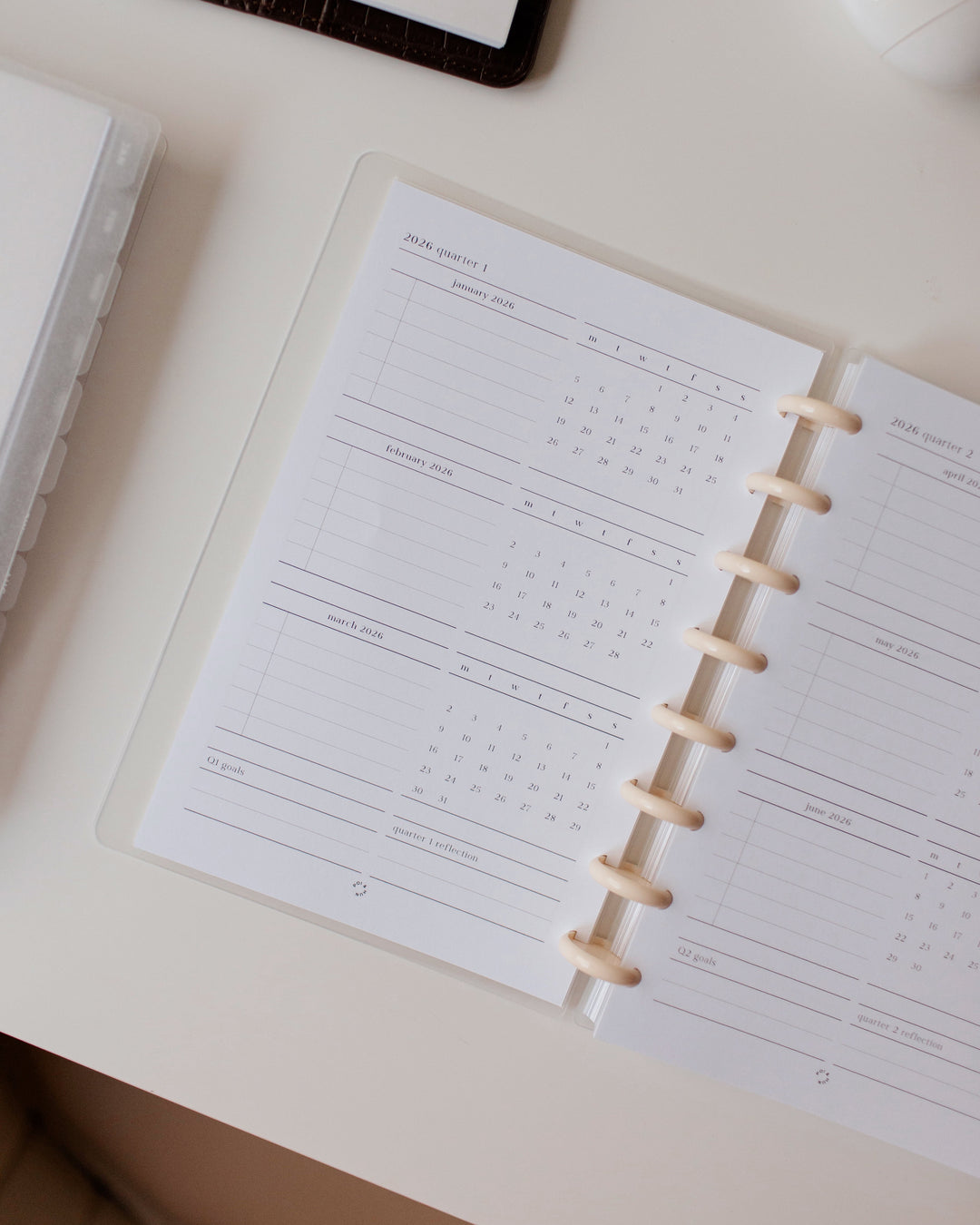 2026 Month On 2 Pages + Week On 2 Pages (Separate Months) Planner Inserts | Original Collection