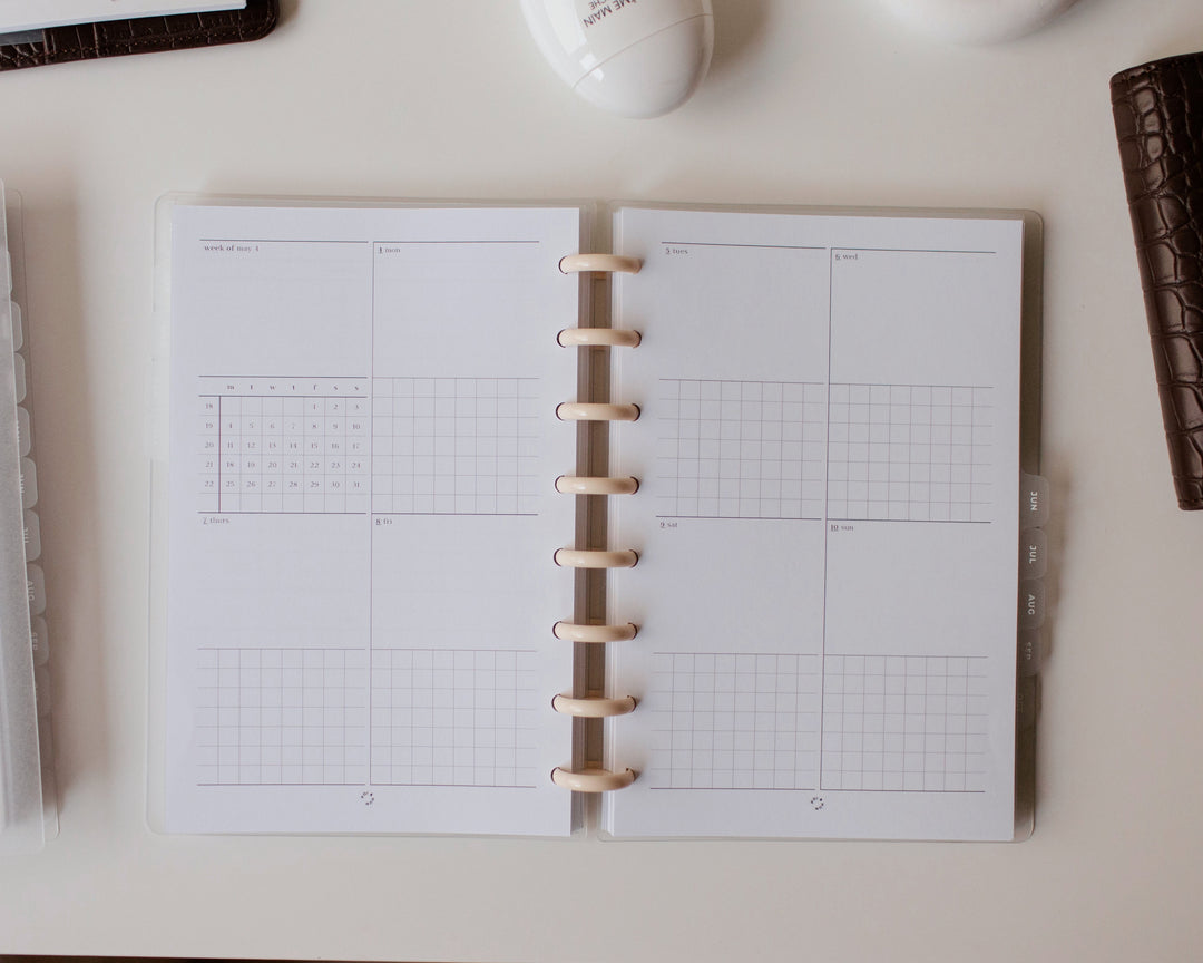 2026 Month On 2 Pages + Week On 2 Pages (Separate Months) Planner Inserts | Original Collection