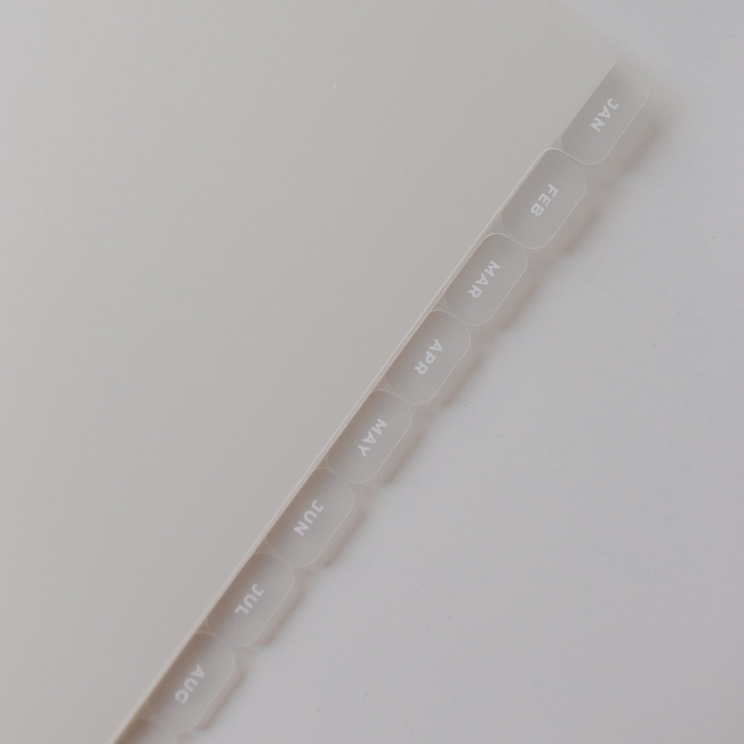12 Month Side Frosted Tab Dividers | Jan - Dec