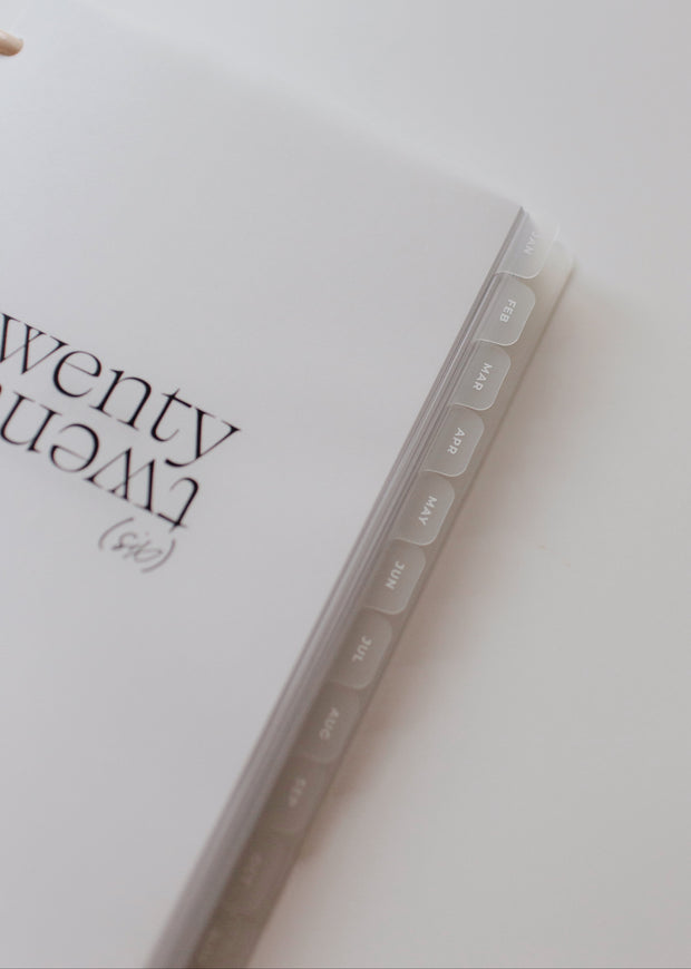 12 Month Side Frosted Tab Dividers | Jan - Dec