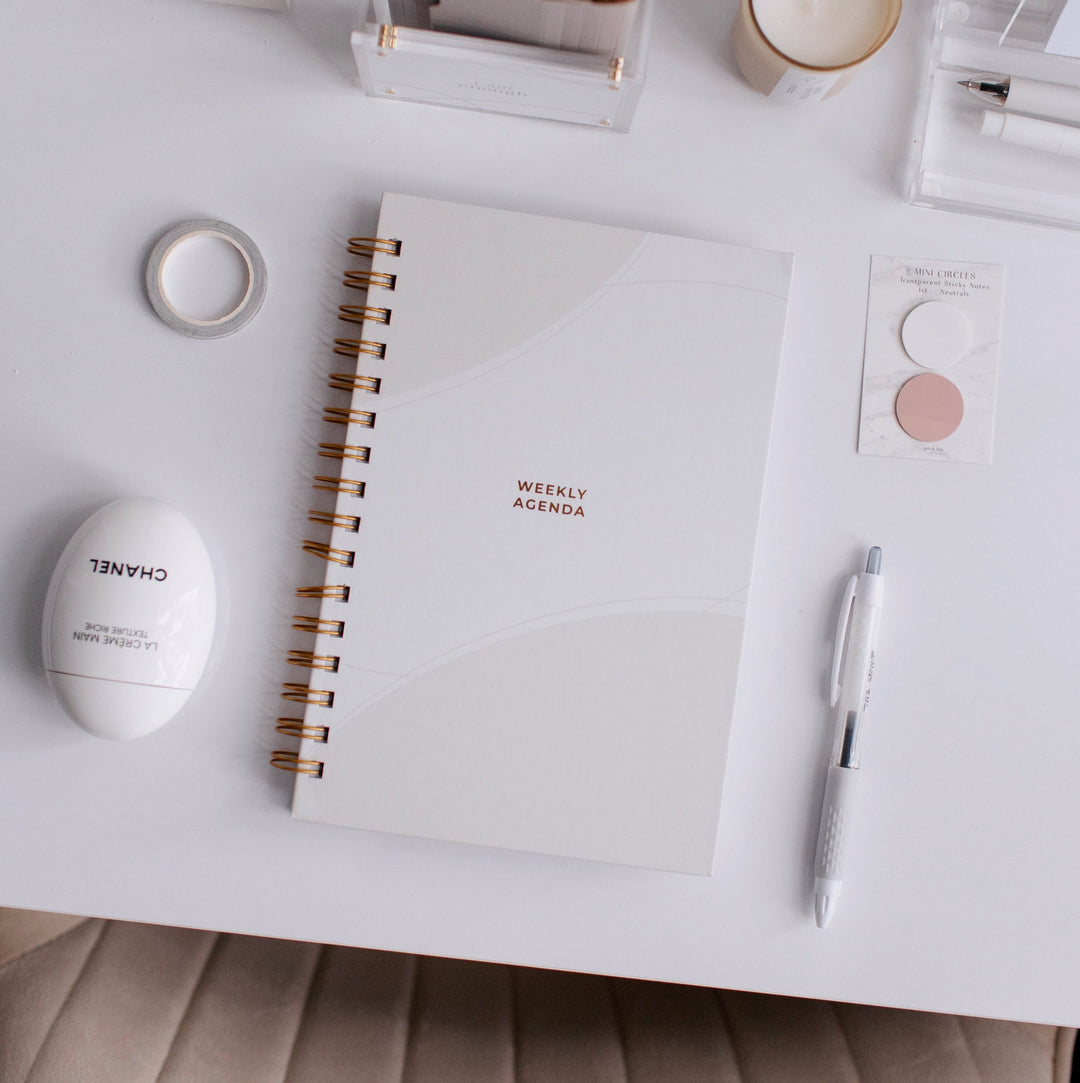 Undated Monthly + Weekly (6 Month) Agenda | Spiral Planner