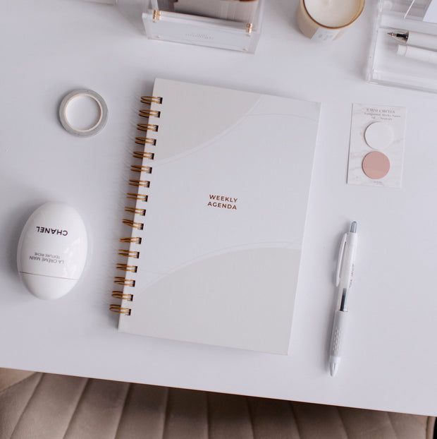Undated Monthly + Weekly (6 Month) Agenda | Spiral Planner