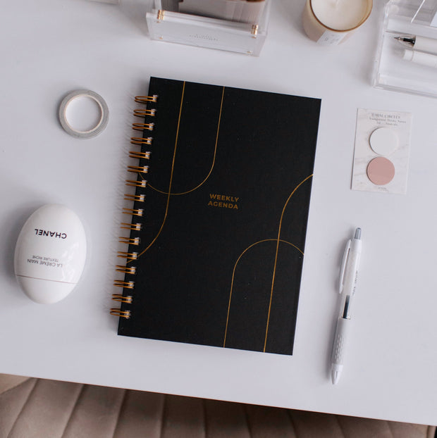 Undated Monthly + Weekly (6 Month) Agenda | Spiral Planner