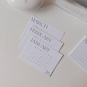 2026 Calendar Cards (Set of 12)
