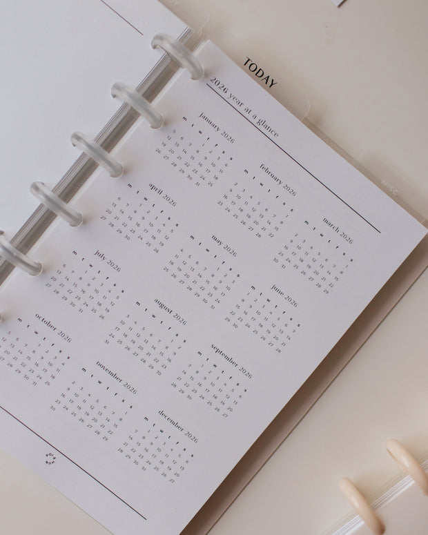 2026 Quarterly + Month On 2 Pages Planner Inserts | Original Collection
