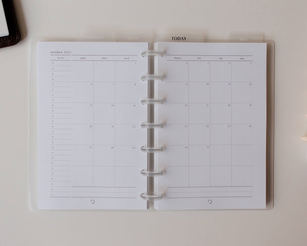 2026 Quarterly + Month On 2 Pages Planner Inserts | Original Collection