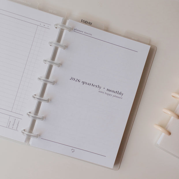 2026 Quarterly + Month On 2 Pages Planner Inserts | Original Collection