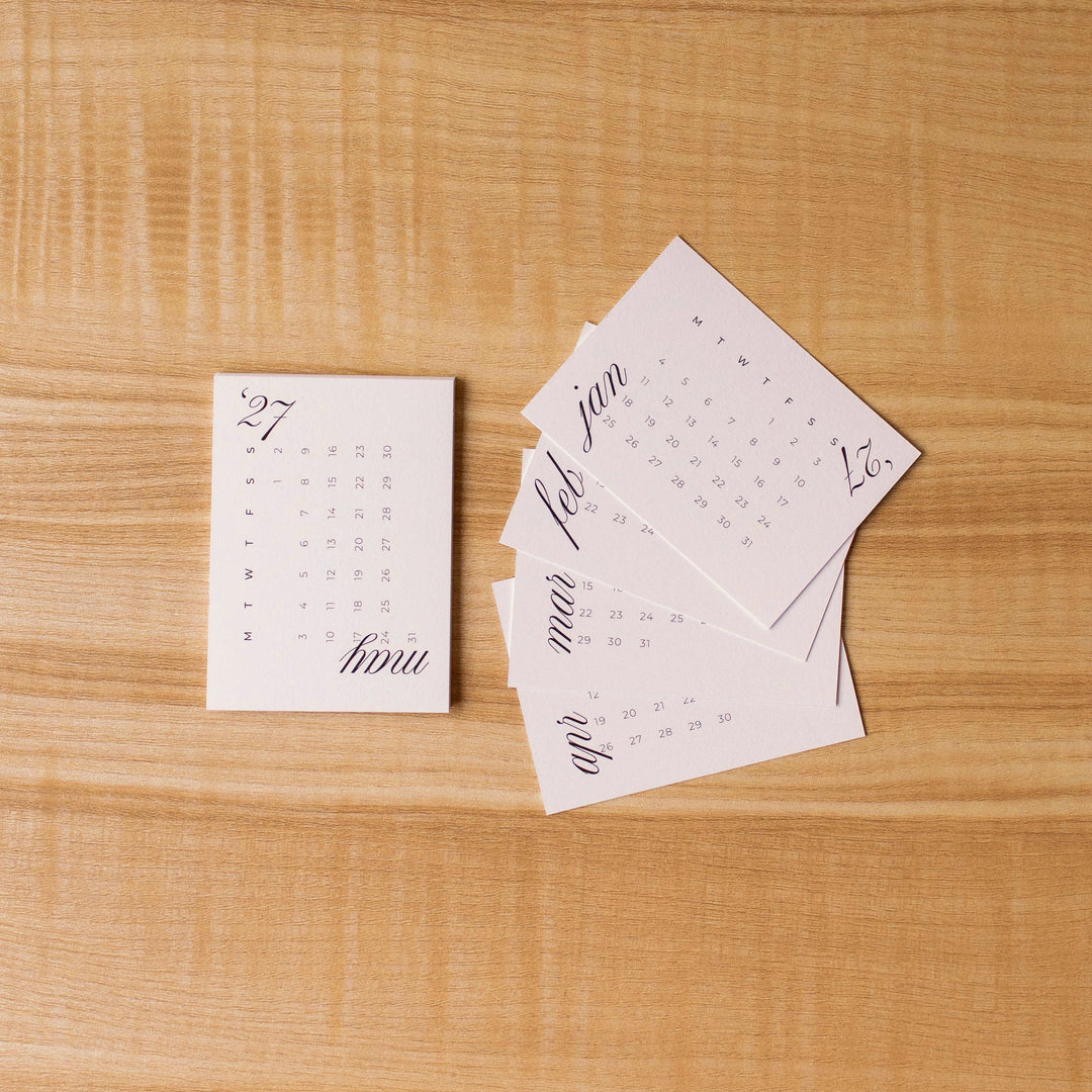 2027 Calendar Cards
