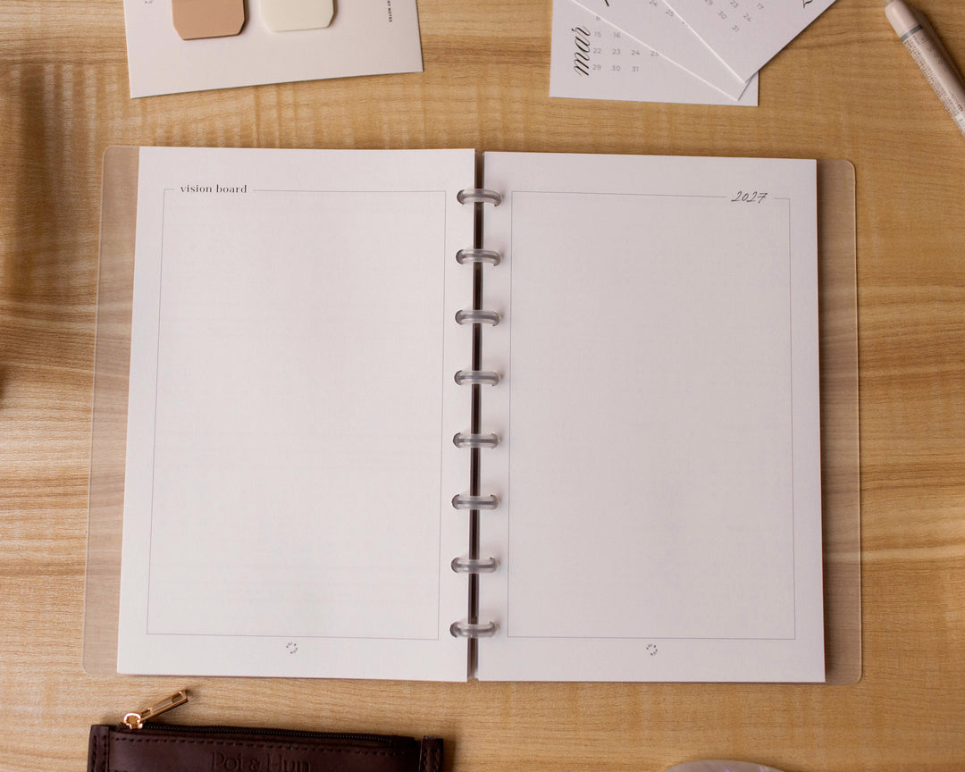 2027 Month On 2 Pages + Weekly Vertical (Week On 2 Pages) Planner Inserts | Separate Months