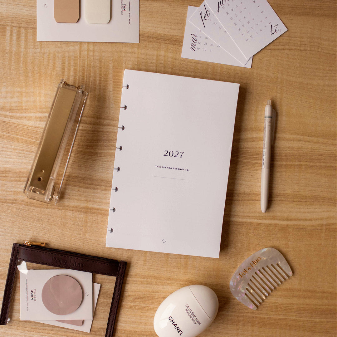 2027 Month On 2 Pages + Weekly Horizontal (Week On 2 Pages) Planner Inserts | Separate Months