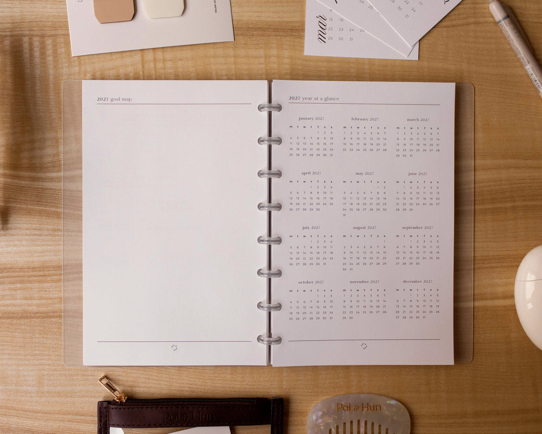 2027 Quarterly + Month On 2 Pages Planner Inserts | Original Collection