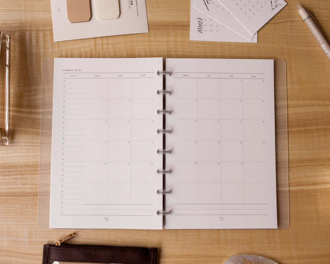 2027 Quarterly + Month On 2 Pages Planner Inserts | Original Collection