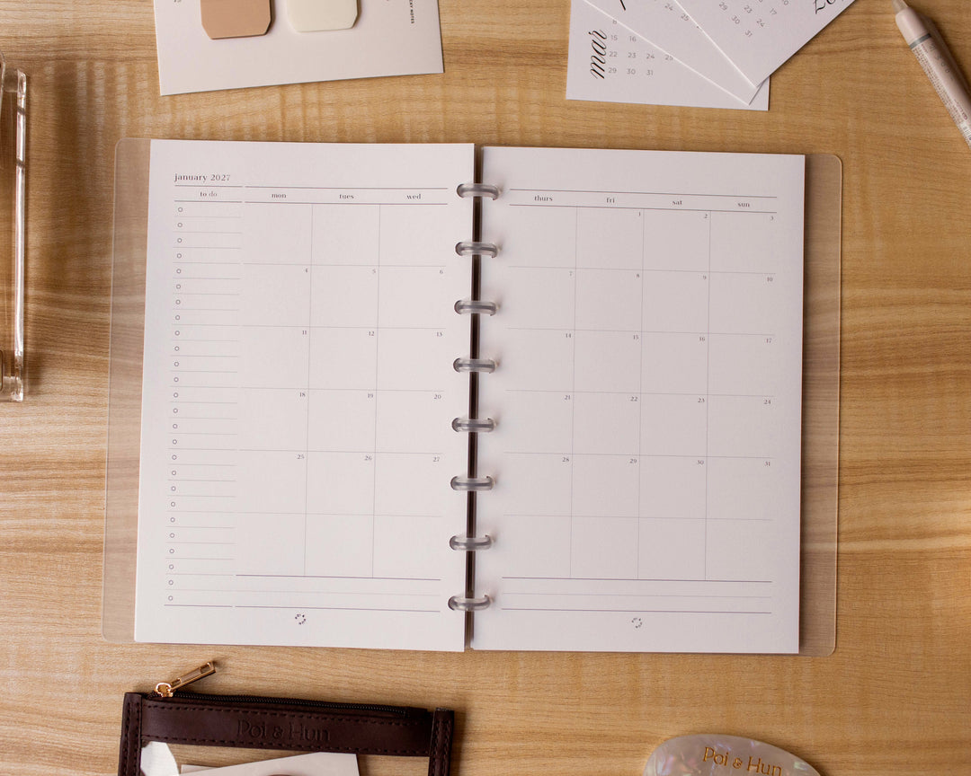 2027 Quarterly + Month On 2 Pages Planner Inserts | Original Collection
