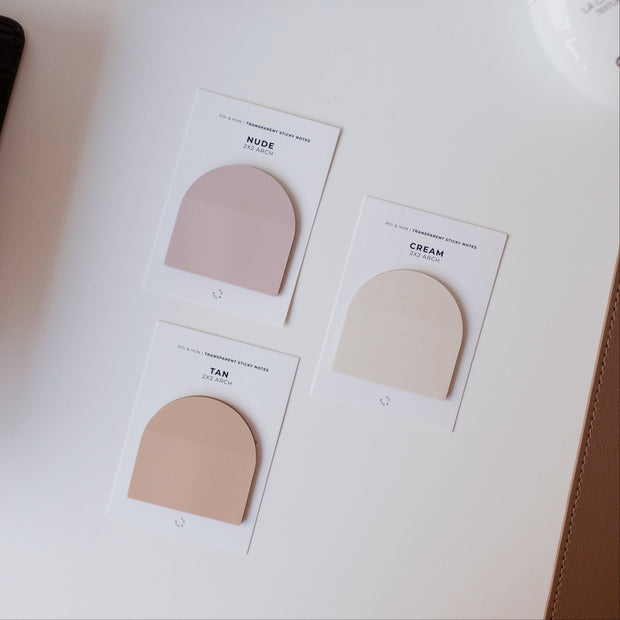 Transparent Sticky Notes - 2x2 Arch