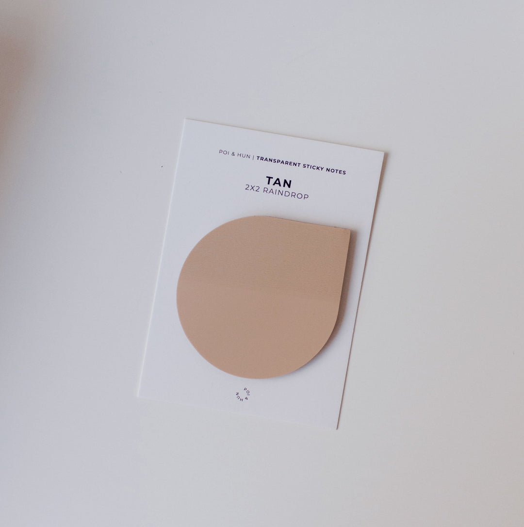 Transparent Sticky Notes - 2x2 Raindrop
