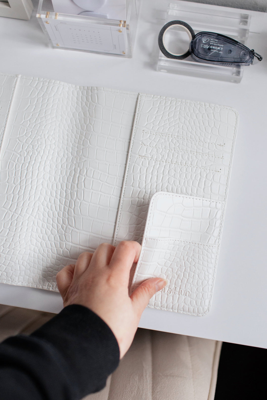 A5 Desk Agenda Compact Cover | Snow White