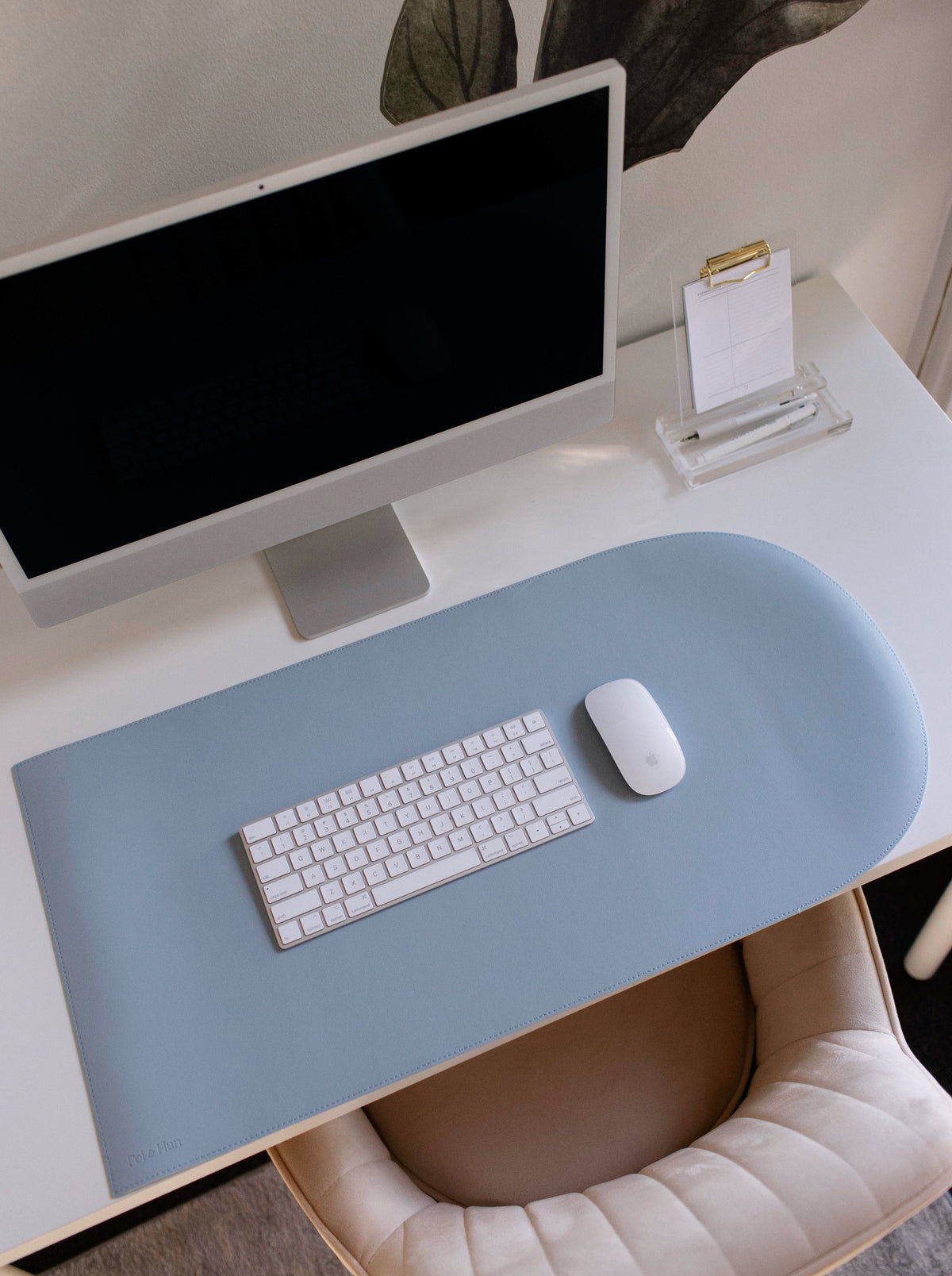 Arch Desk Mat | Butterfly Pea Latte – Poi & Hun