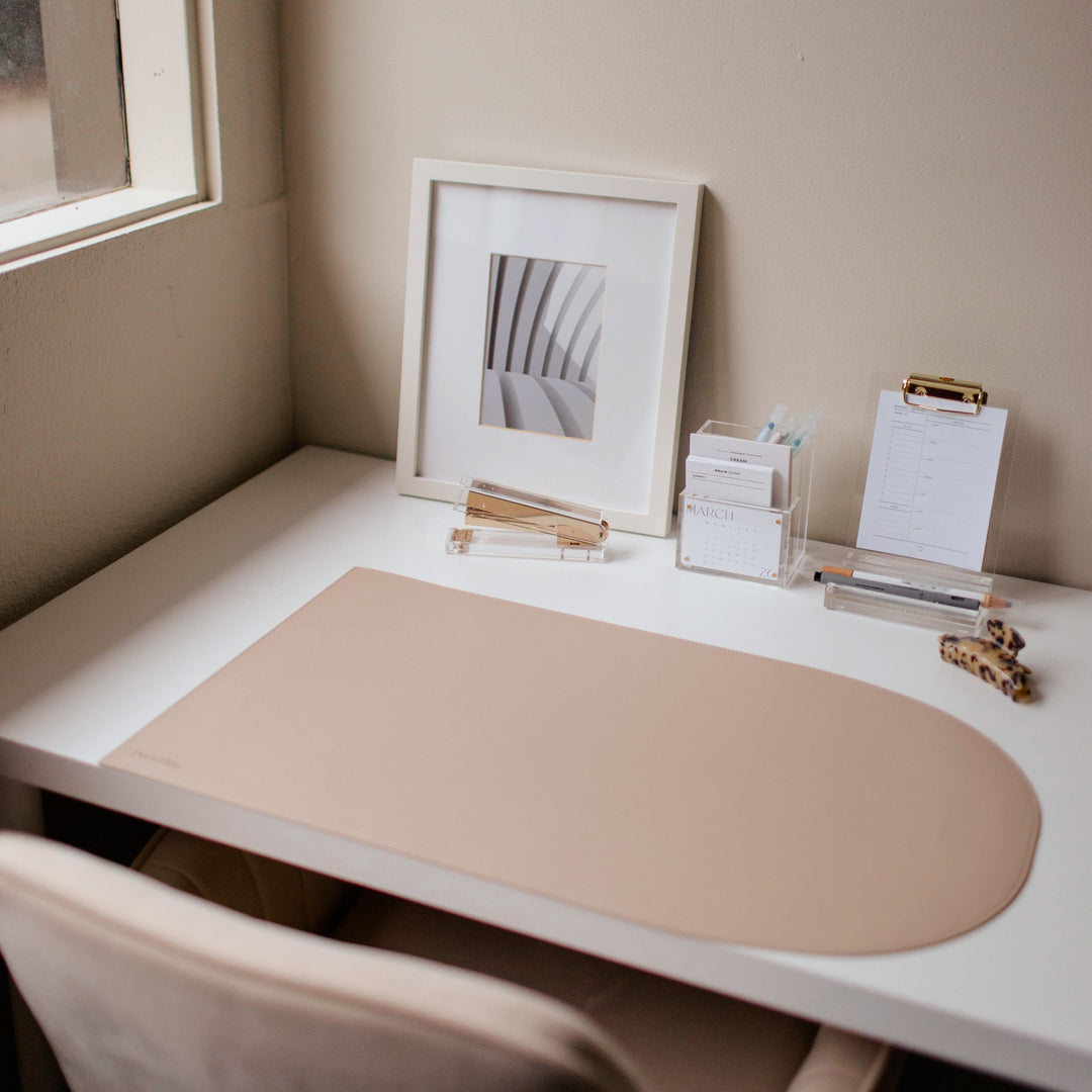 Arch Desk Mat | Milk Tea
