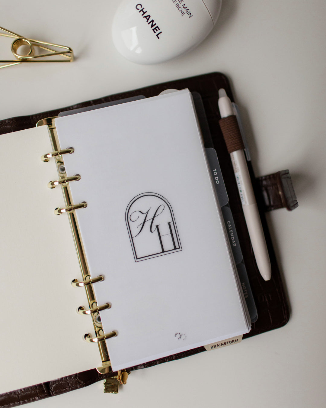 Custom Vellum Dashboard - Arch Monogram