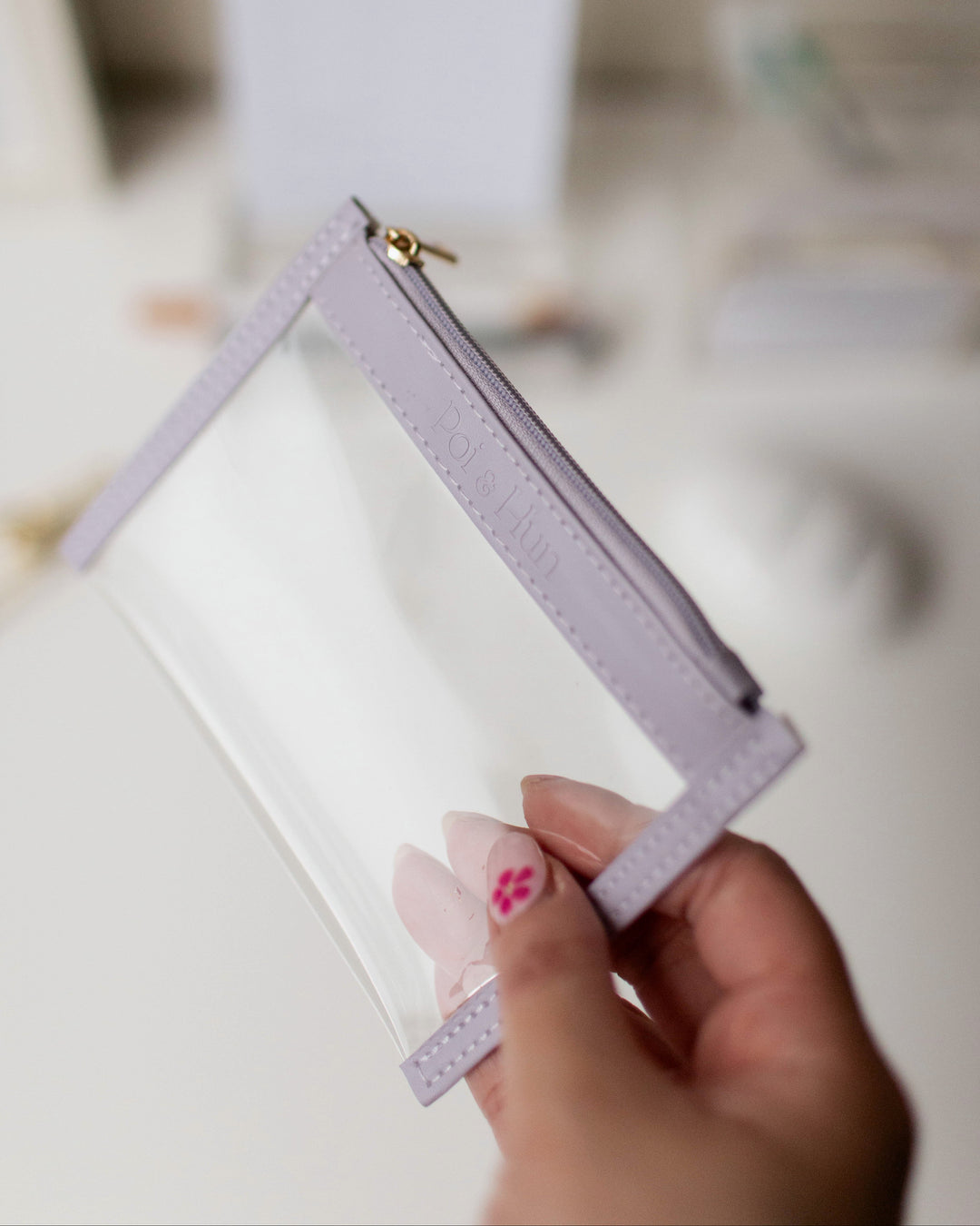 Leather Clear Pouch