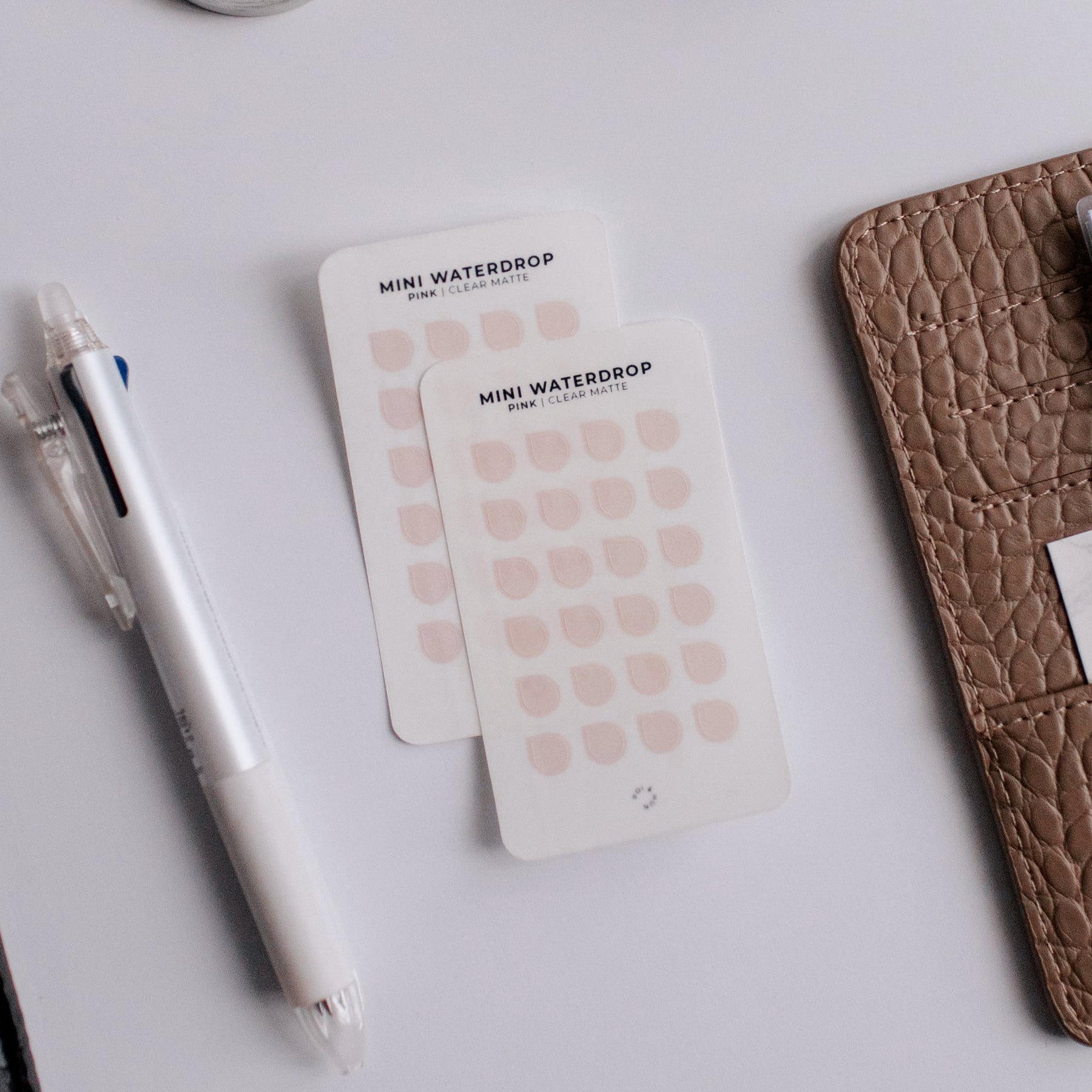 Mini Waterdrop Stickers (Set of 2) | Clear Matte – Poi & Hun