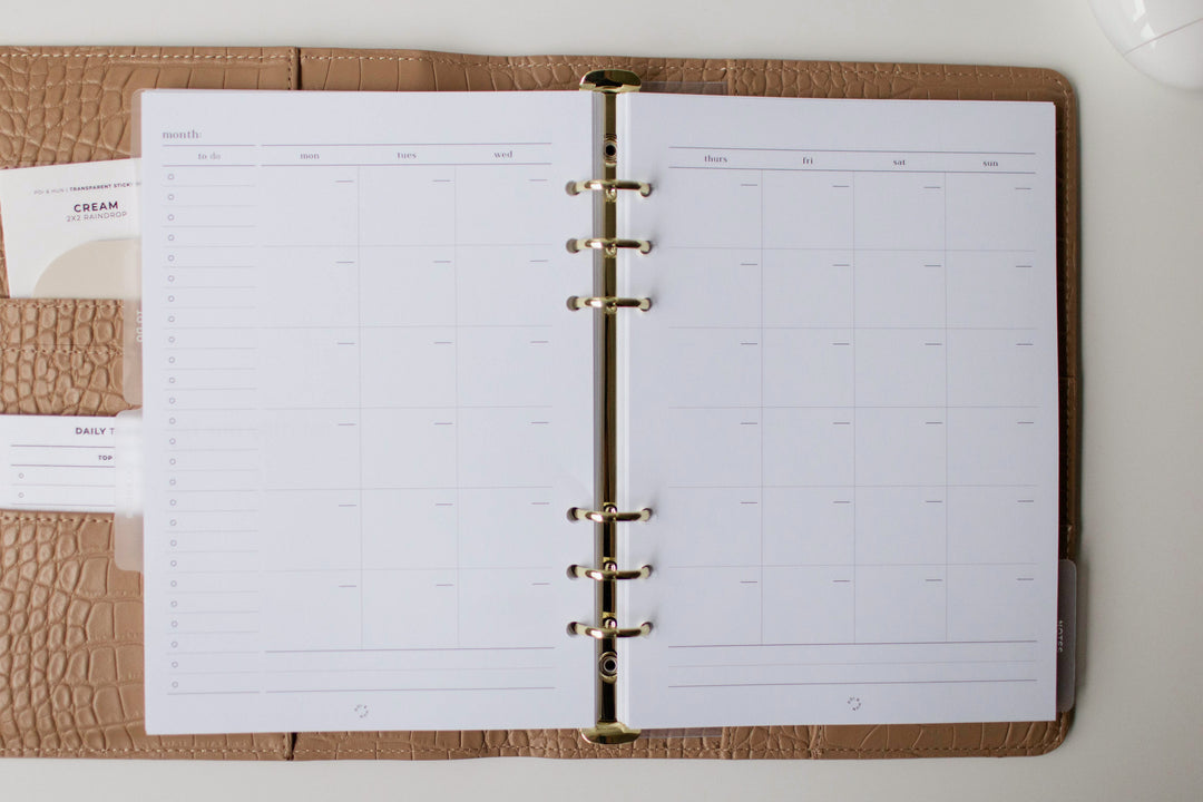 Month On 2 Pages Planner Inserts | Original Collection