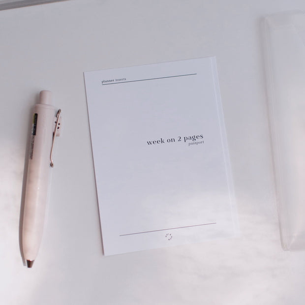 Week On 2 Pages Planner Insert | Passport Notebook