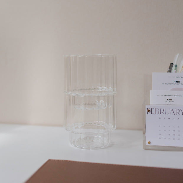 The Stacking Glass Cups (Set of 2) | Fluted Collection