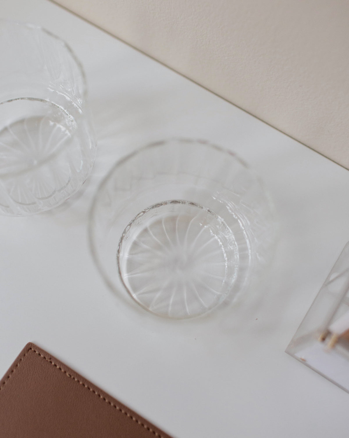 Hun Set The Stacking Glass Cups (Set of 2) | Fluted Collection – Poi & Hun