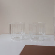 The Stacking Glass Cups (Set of 2) | Fluted Collection