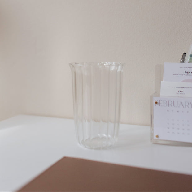 The Tall Glass Cup | Fluted Collection