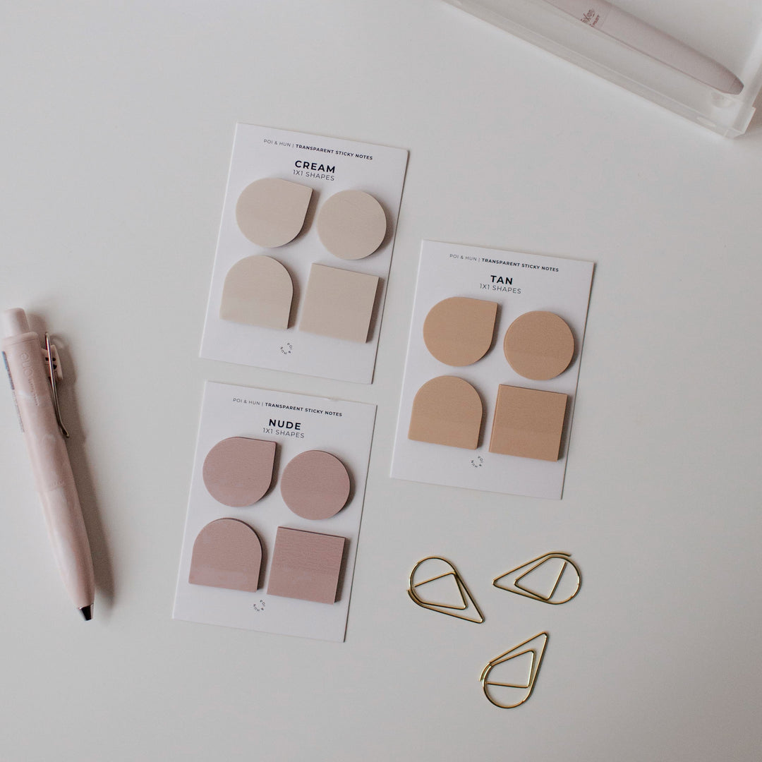 Transparent Sticky Notes - 1x1 Shapes