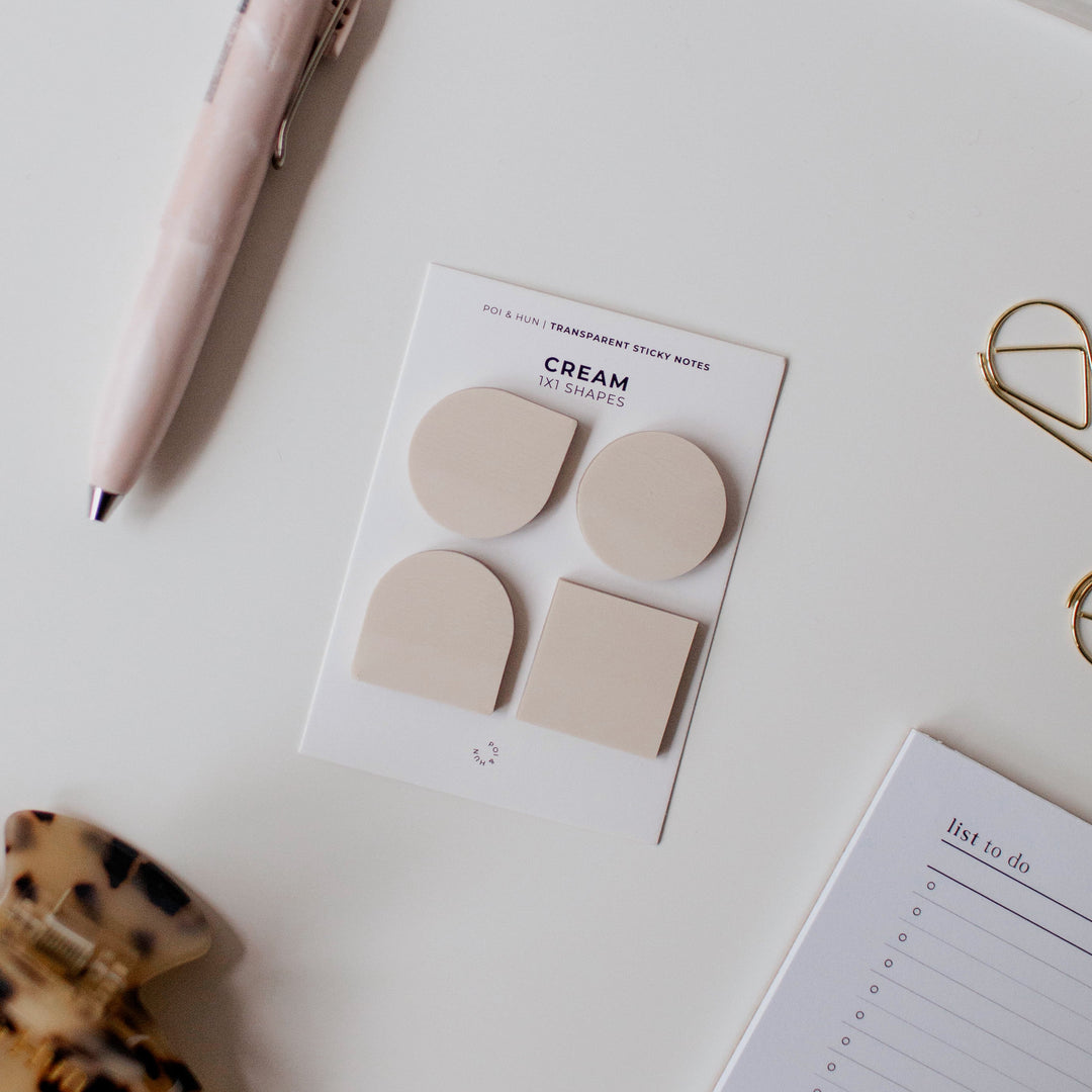 Transparent Sticky Notes - 1x1 Shapes
