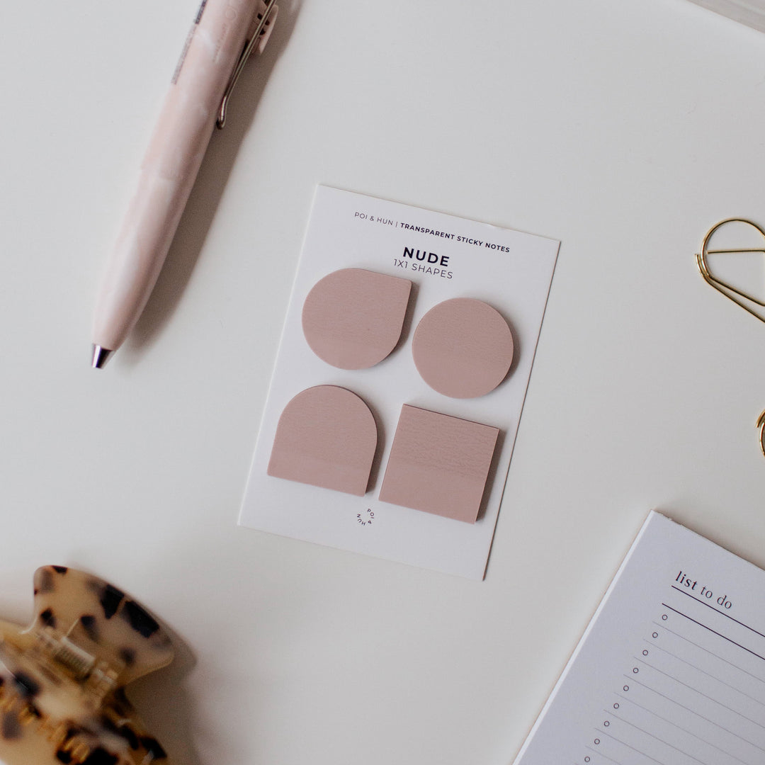 Transparent Sticky Notes - 1x1 Shapes