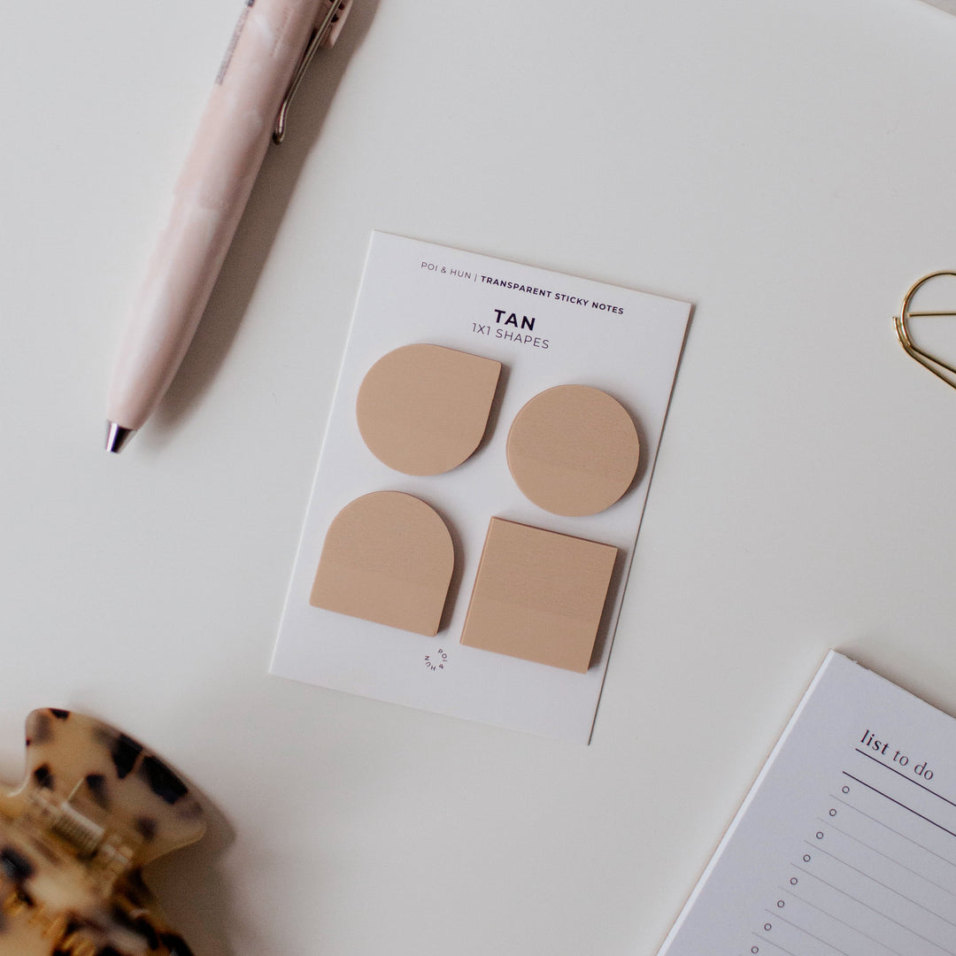 Transparent Sticky Notes - 1x1 Shapes