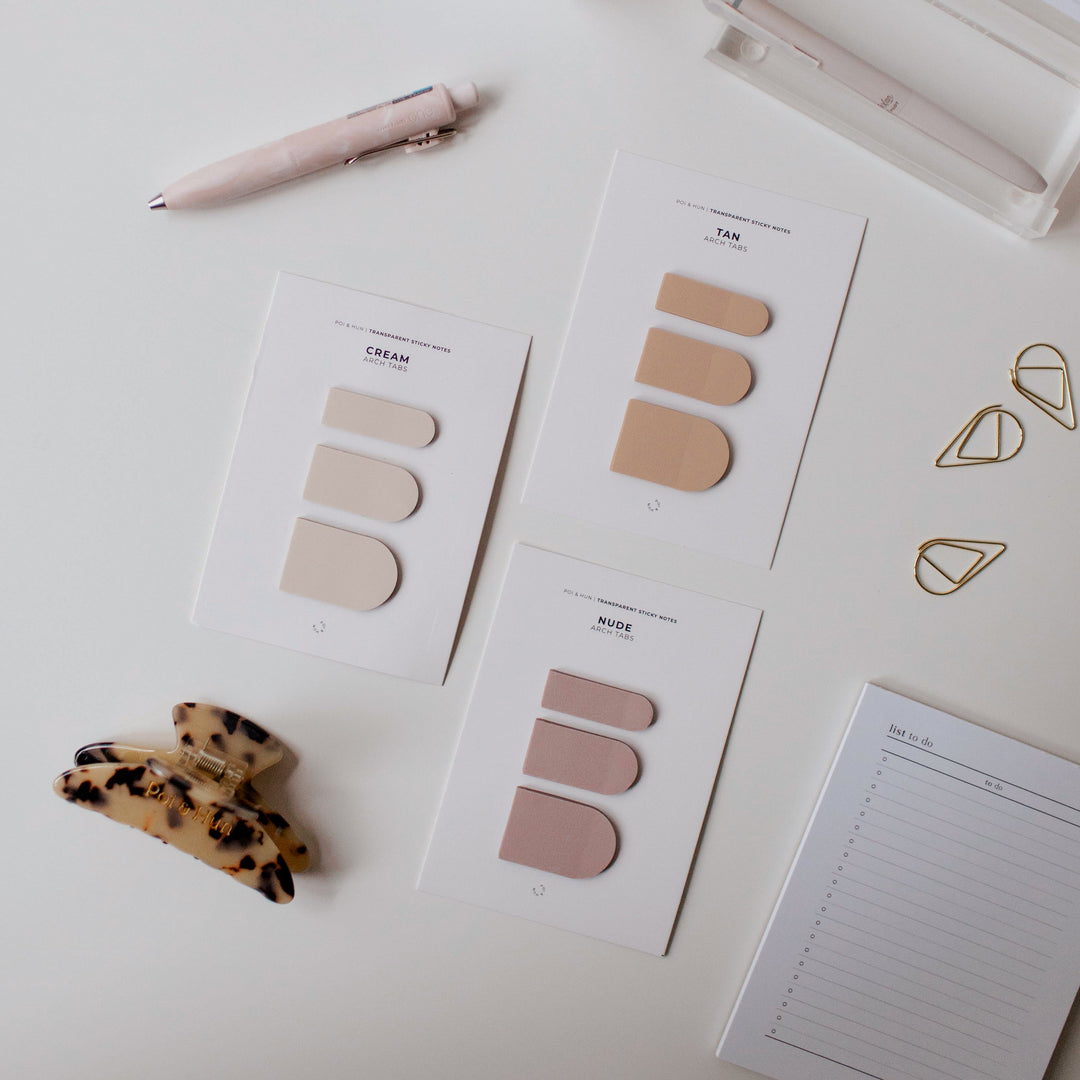 Transparent Sticky Notes - Arch Tabs