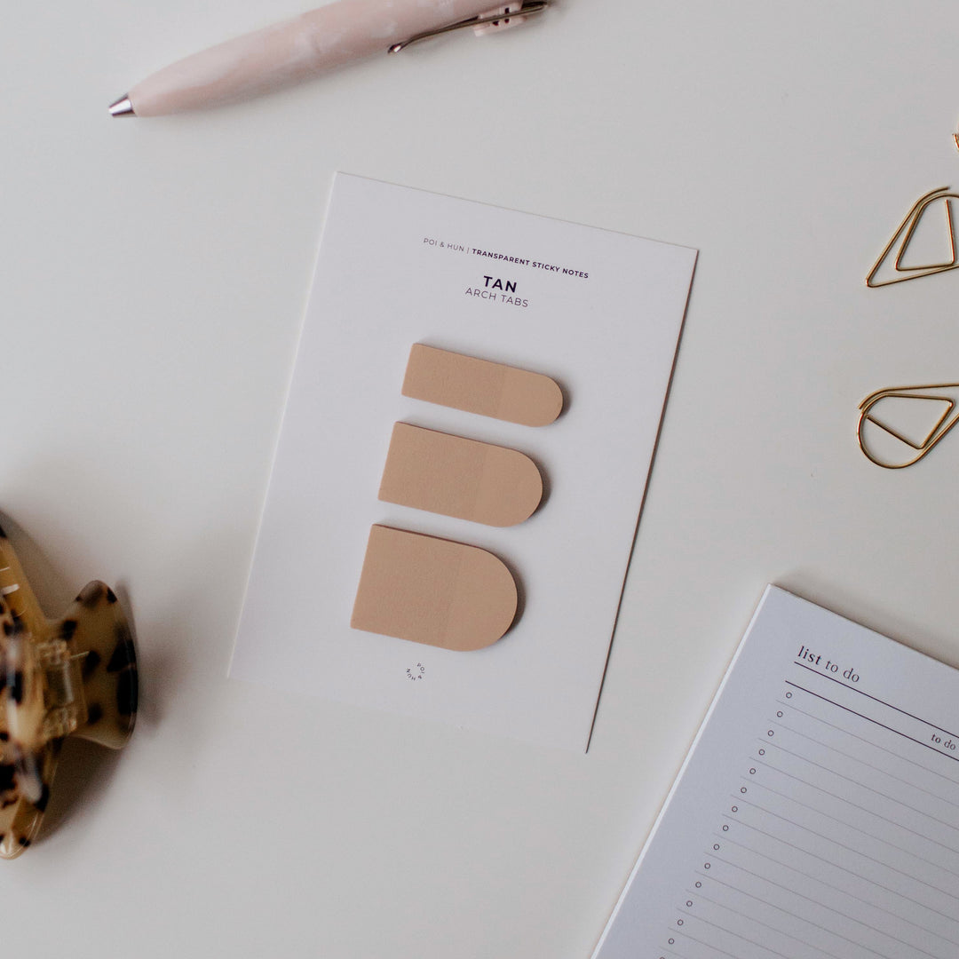 Transparent Sticky Notes - Arch Tabs