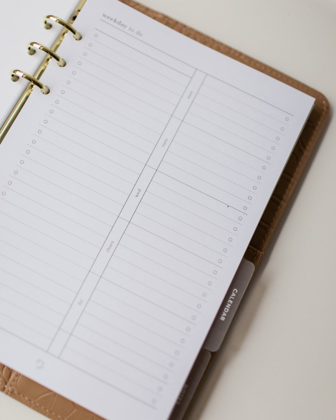 Weekday To Do (Week On 1 Page) Planner Inserts | Original Collection