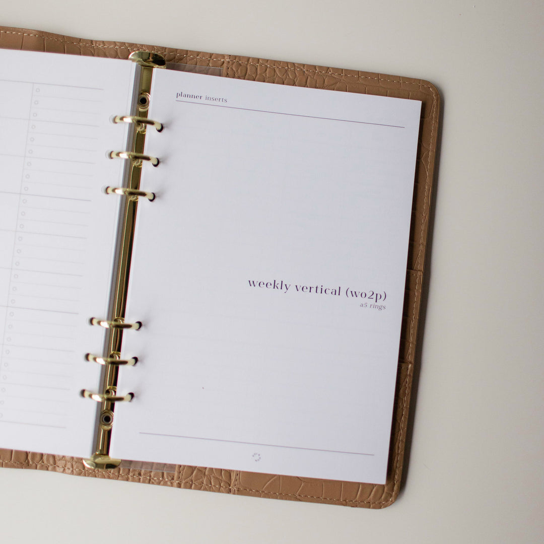 Weekly Vertical (Week On 2 Pages) Planner Inserts | Original Collection