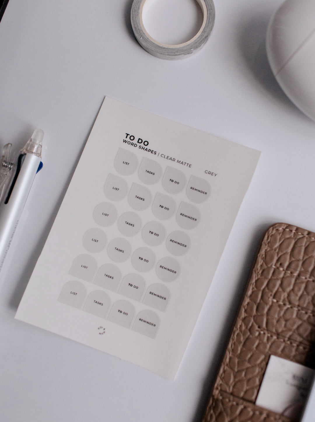 Word Shapes Sticker Sheet