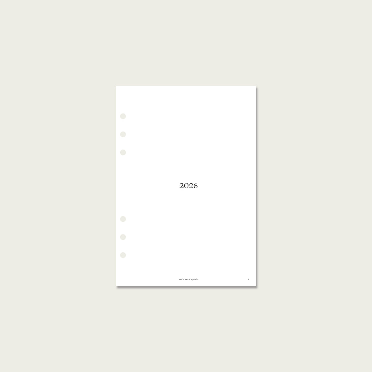 2026 Dated Weekly Planner Inserts | A5 Rings Work Week Agenda $19.00