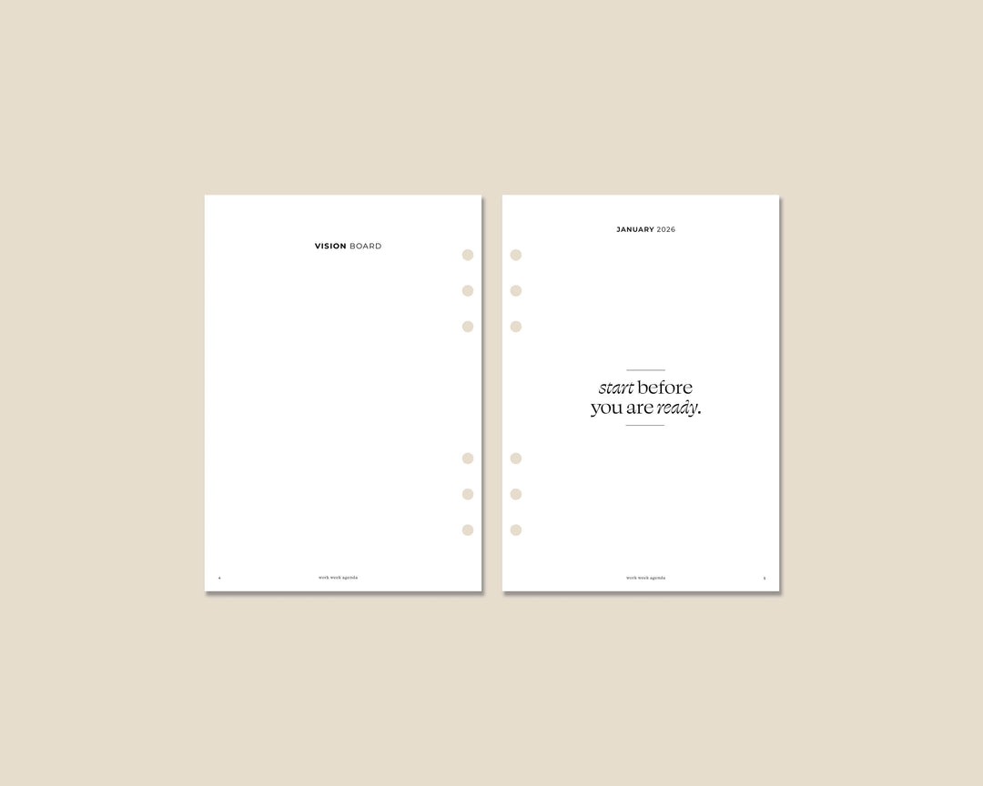 2026 Dated Weekly Planner Inserts | A5 Rings