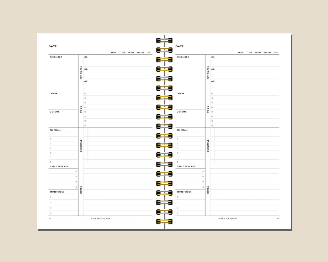 Undated Daily Planner | Work Professional