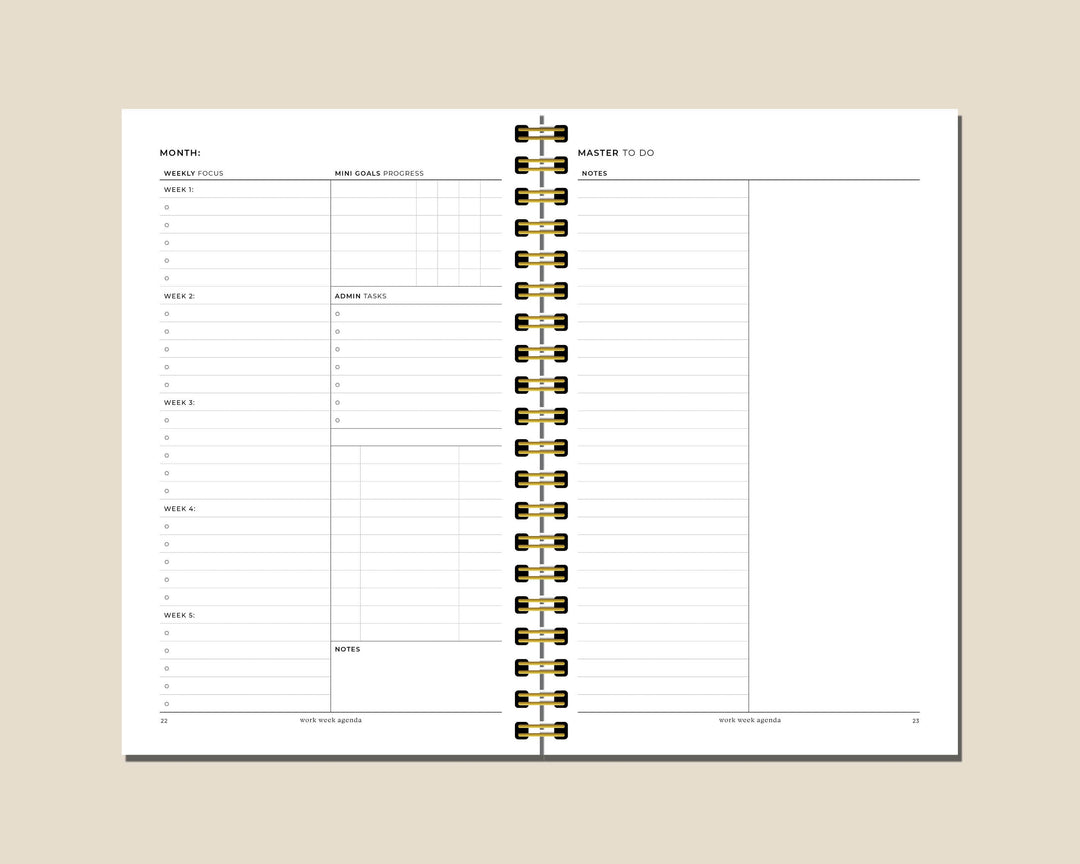 Undated Daily Planner | Work Professional