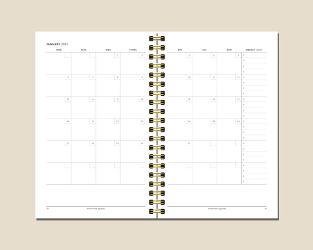 2025 Weekly Planner | Work Professional
