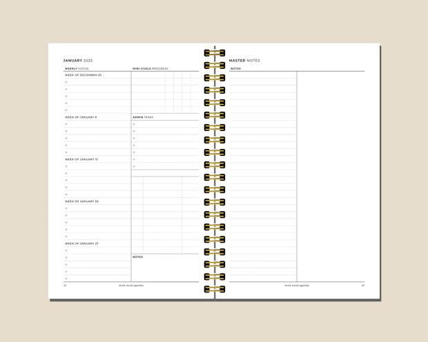 2025 Weekly Planner | Work Professional