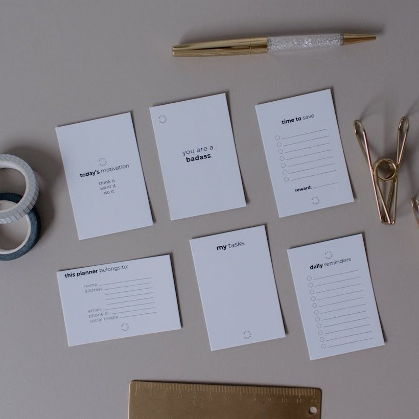 Planner Essentials Journaling Card Set