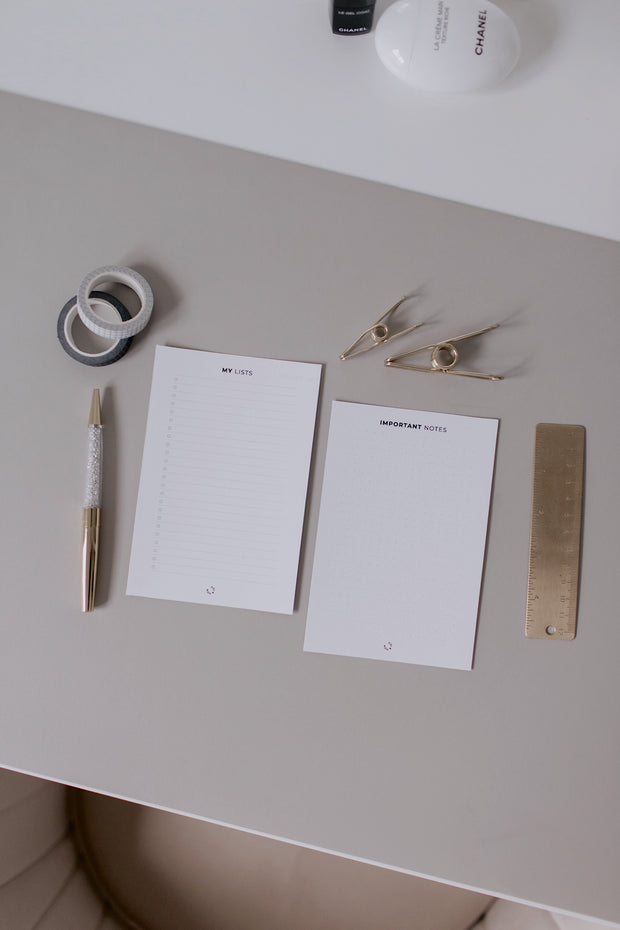 Note + List Sticky Note Set